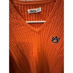 Auburn Ashworth Women's Canle V Neck Sweater Size Medium M Cotton